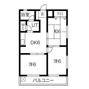 ダンヒル21(3DK/3階)の間取り写真