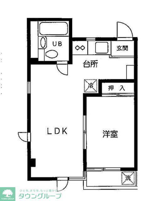 マリーエII(1LDK/2階)の間取り写真