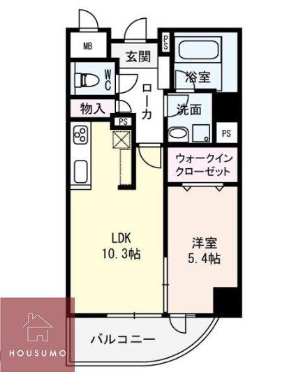 ジョイパーク鶴見(1LDK/4階)の間取り写真