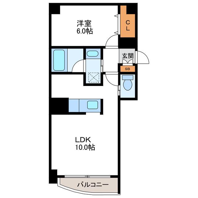 レジーナN20(1LDK/6階)の間取り写真