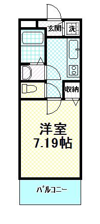 メナメゾン日根野(1K/2階)の間取り写真