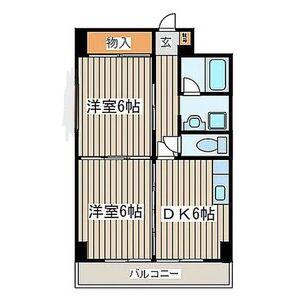 メゾンドール福田町(2DK/2階)の間取り写真