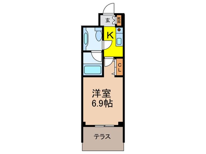KDXレジデンス上石神井(ワンルーム/1階)の間取り写真