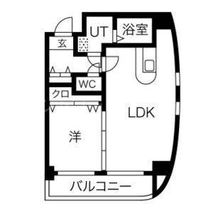 エクセレント平岸(1LDK/4階)の間取り写真