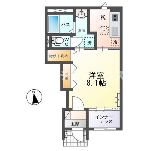 アバンティ(1K/1階)の間取り写真