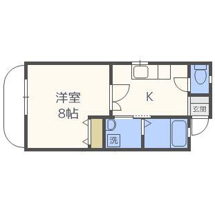 モンフルール竹橋(1K/3階)の間取り写真