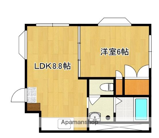 コーポ双葉2(1LDK/1階)の間取り写真