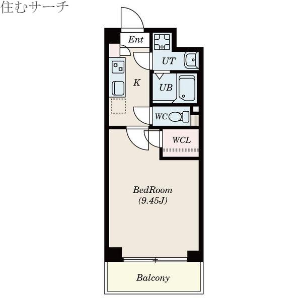 S-FORT四日市元町(1K/6階)の間取り写真