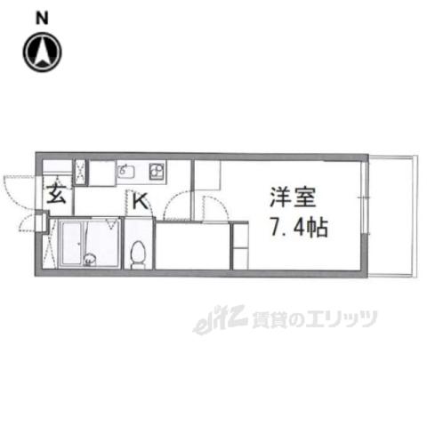 レオパレスエルヴェール サンク(1K/3階)の間取り写真