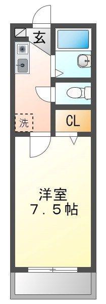メゾンドプレステージ(1K/3階)の間取り写真