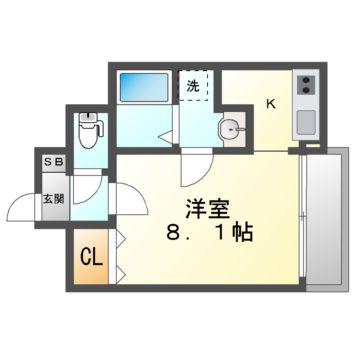 CHERIM岩塚(ワンルーム/3階)の間取り写真