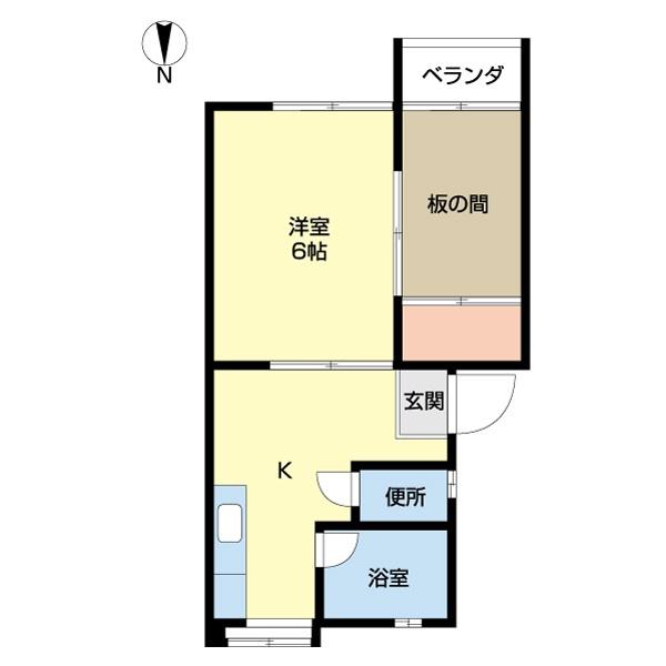ルーチェ(1K/2階)の間取り写真