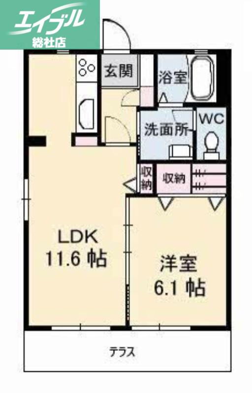 メゾン・エクランタンII(1LDK/1階)の間取り写真