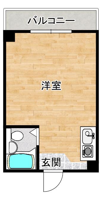 トレックビル(ワンルーム/6階)の間取り写真