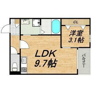 LECOCON大同(1LDK/3階)の間取り写真