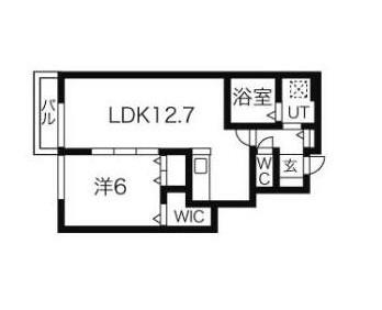 ESPOIR 弐番館(1LDK/1階)の間取り写真