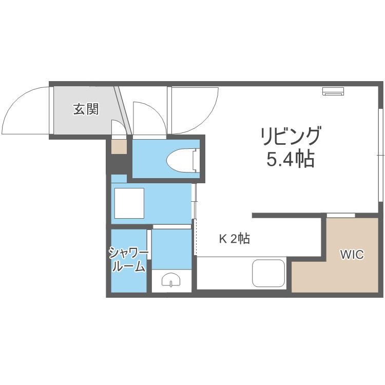 COLORE N17W5(1K/2階)の間取り写真