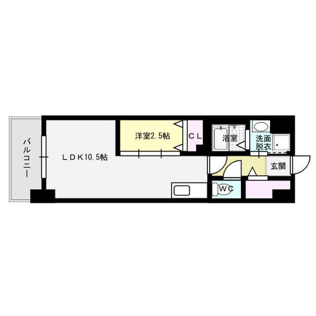 LIFEFIELD銀天町(1LDK/11階)の間取り写真
