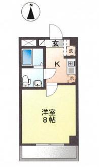 リバパレス高井戸(1K/2階)の間取り写真
