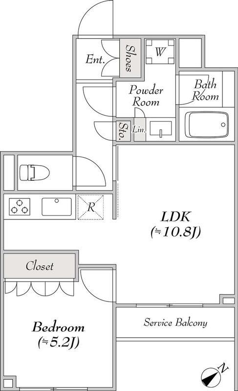 ポラスト代々木上原(1LDK/2階)の間取り写真