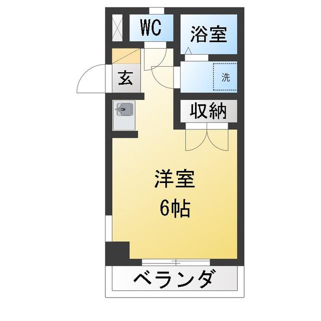 リバータウン松枝(ワンルーム/3階)の間取り写真