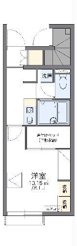 レオパレスひとみ(1K/1階)の間取り写真