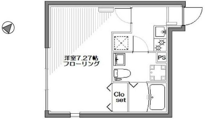 アーバンステージ初台(1K/1階)の間取り写真