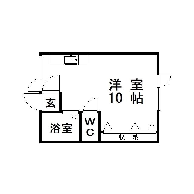 セピア文苑(ワンルーム/2階)の間取り写真