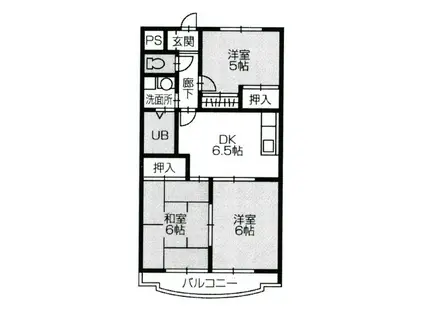 エステート21(3DK/1階)の間取り写真