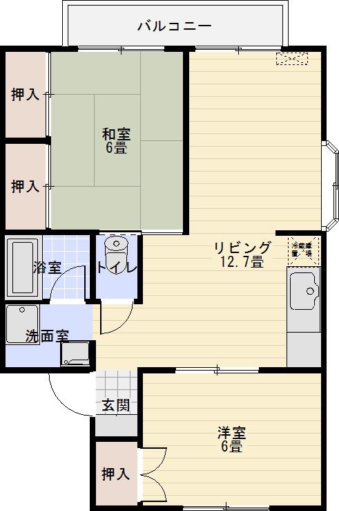 セジュールいずみ(2LDK/2階)の間取り写真