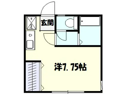 エプコットノア(ワンルーム/1階)の間取り写真