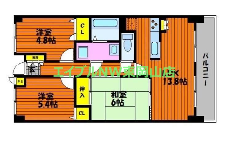 SD清水(3LDK/3階)の間取り写真