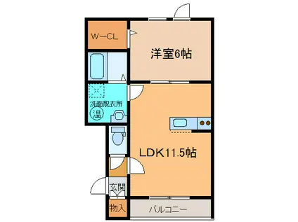 KIRARIII(1LDK/1階)の間取り写真