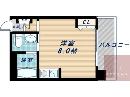 ミールズ新大阪(ワンルーム/11階)の間取り写真