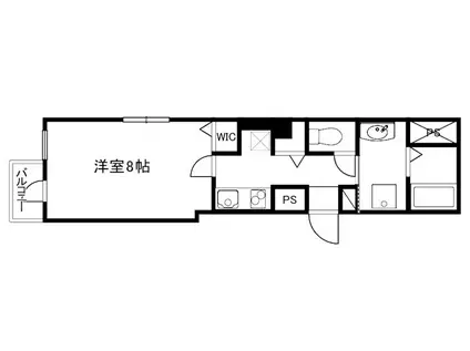 大雅六角ビル(1K/5階)の間取り写真
