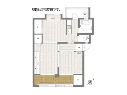 舞子片山5号棟(3K/2階)の間取り写真