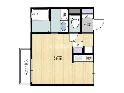 シアトル(ワンルーム/2階)の間取り写真