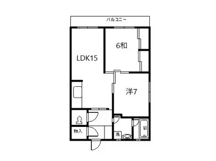 THE 5THCREST 白石(2LDK/2階)の間取り写真