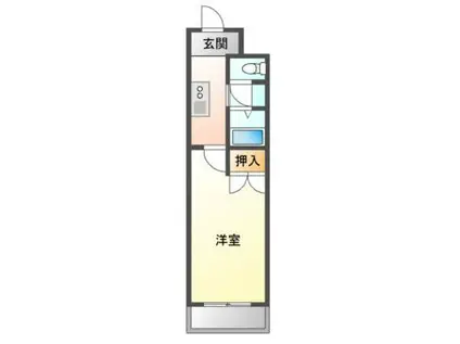 ボナール(1K/3階)の間取り写真