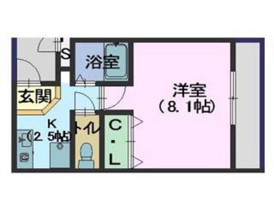 SUNMORITZ(1K/2階)の間取り写真