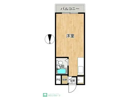 ファーストメゾン毛呂(1K/3階)の間取り写真