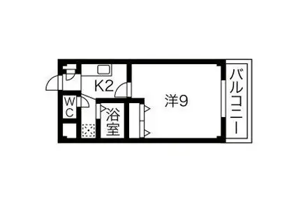 プチメゾン稲生II(1K/1階)の間取り写真