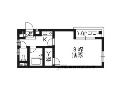 プロシード桃山(1K/3階)の間取り写真