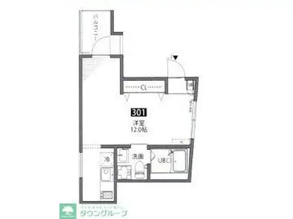 仙川アパートメント(ワンルーム/3階)の間取り写真