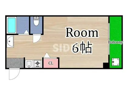 ラグジェリア都島I(1K/4階)の間取り写真