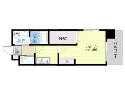 KAUNIS都島(ワンルーム/4階)の間取り写真