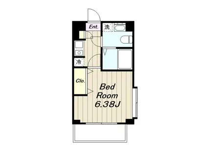 レスポワール・多摩川(1K/2階)の間取り写真