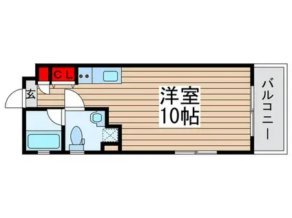 フェリスMK(ワンルーム/1階)の間取り写真