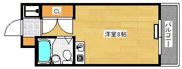 メルクマール宇品(ワンルーム/3階)の間取り写真