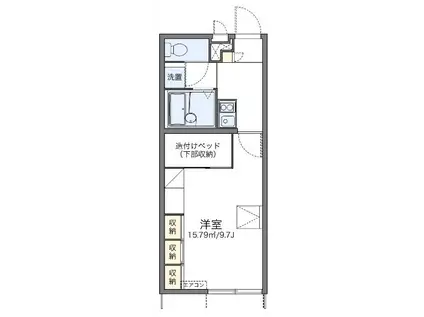 レオパレスグランプラージュ(1K/1階)の間取り写真